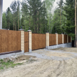 Заборы с монолитным основанием и кирпичными столбами - Заборы Урала - заборы и ворота для дома и дачи